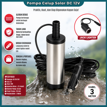 Pompa DC 12V + Colokan Pemantik Rokok Mobil