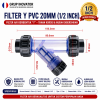 Filter Pipa Transparan 1/2 Inch