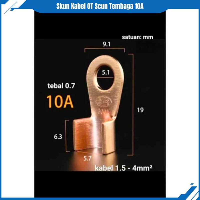 Skun Kabel OT Scun Tembaga 10A