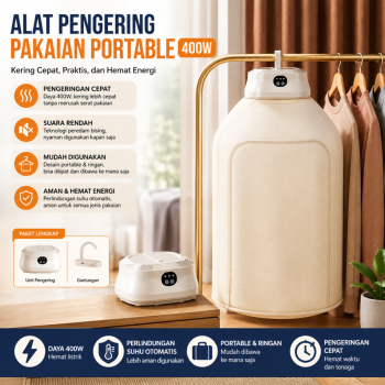 Alat Pengering Pakaian Portable 400W