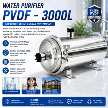 Water Purifier - Penyaring Air PVDF - 3000L
