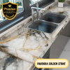 Stiker Meja Dapur 80cm*300cm - Pandora Gold Plate
