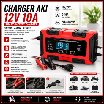 Charger Aki - ACCU Mobil /Truk - Output 12V-10A / 24V-5A