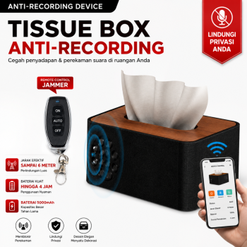 Anti Sadap & Voice Record - White Noise Generator (Tissue Box - 6m)