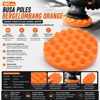 Busa Poles Tipe Wafe/Gelombang - Oranye - 7