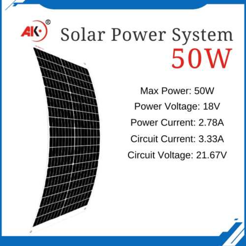 Flexible Solar Panels - 18V 50Watt