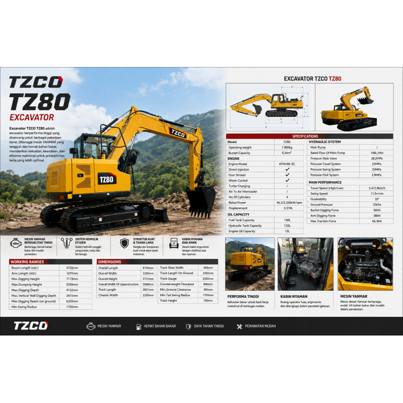Excavator TZCO - TZ80