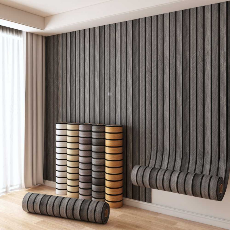 3D Grille Wallpaper - Black - 60cm*300cm*2mm