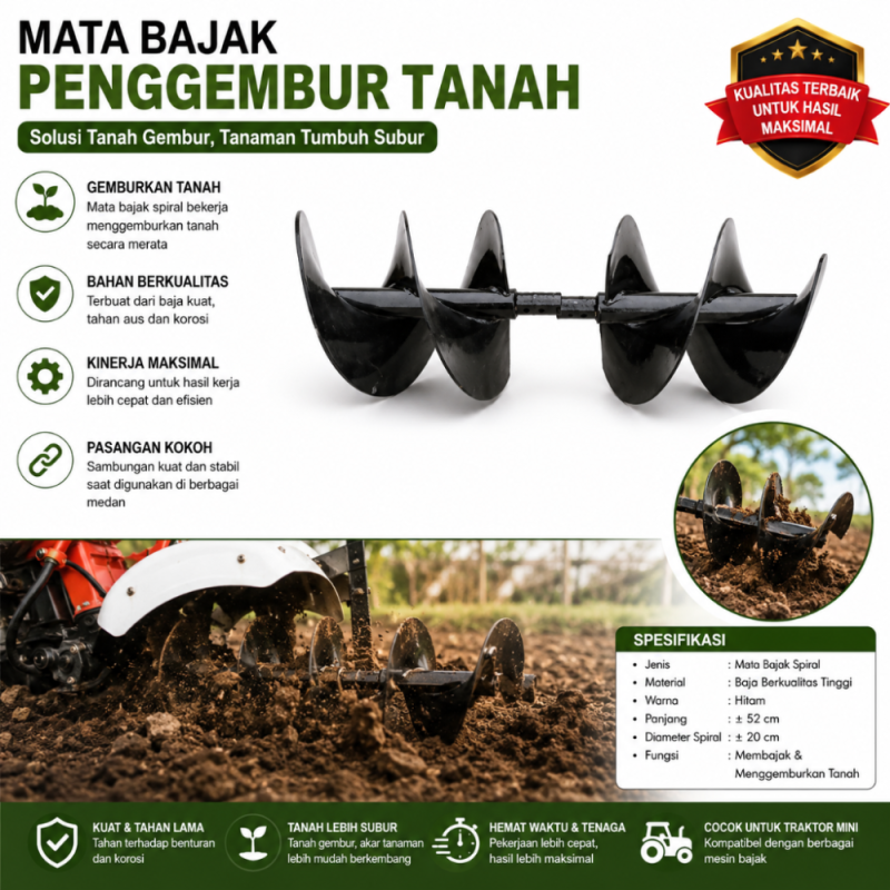 Mata Bajak Penggembur Tanah