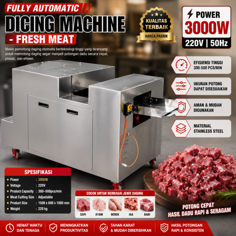 Mesin Pemotong Daging Dadu Otomatis - Tipe 2