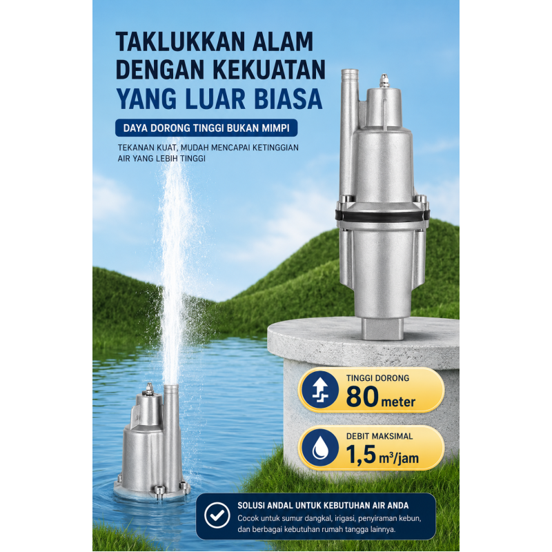Pompa Celup Getar AC 220V 90M - Submersible