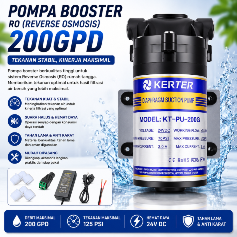 Pompa RO 200G (Hanya Pompa)