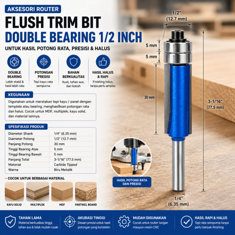 Mata Trimmer Double Bearing 1/2 inch