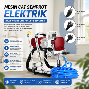 Mesin Semprot Cat  Listrik - Tanpa Udara Bertekanan Tinggi