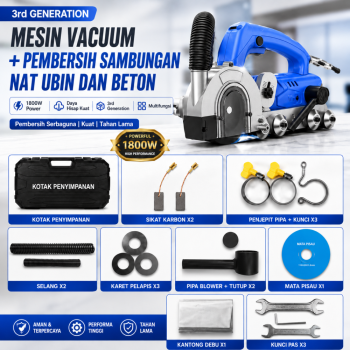 Mesin Vacuum + Pembersih Sambungan Nat Ubin dan Beton