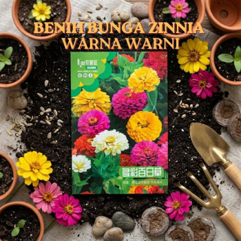 Benih Bunga Zinnia Warna-warni
