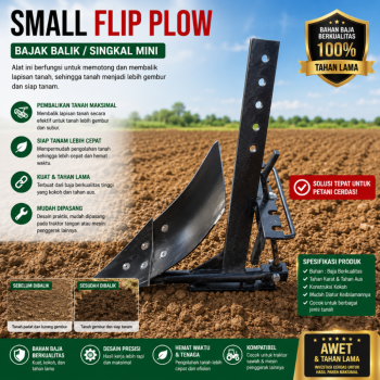 Bajak Balik - Singkal Mini - Small flip plow
