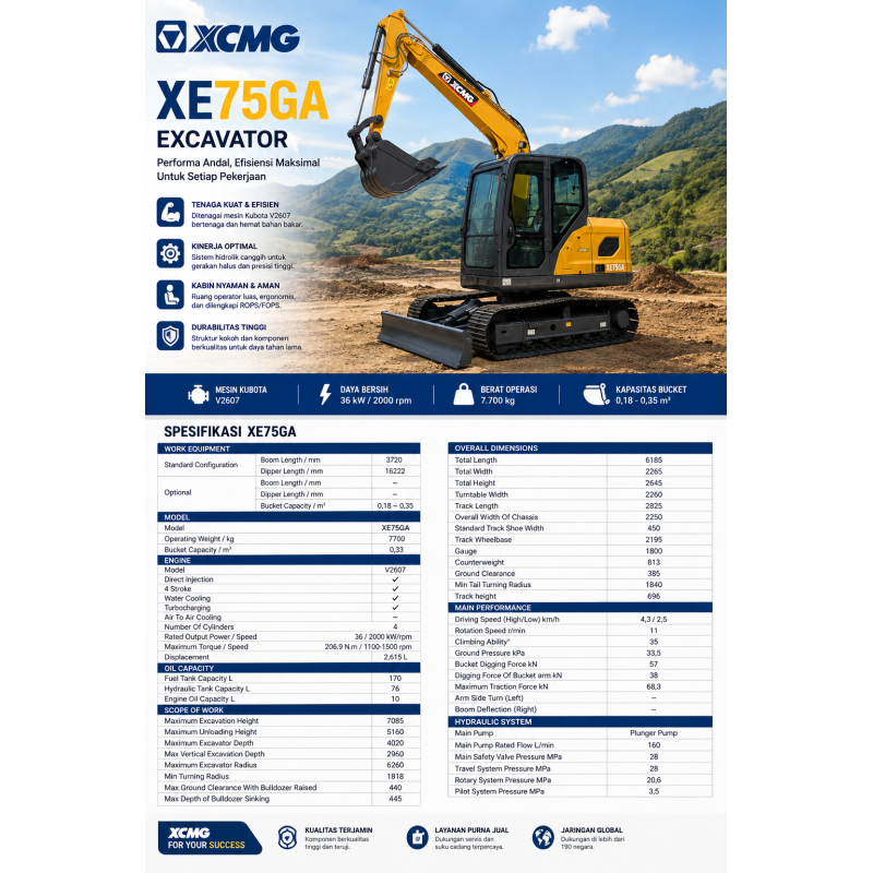 Excavator XCMG - 75GA