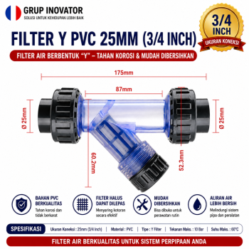 Filter Pipa Transparan 3/4 Inch