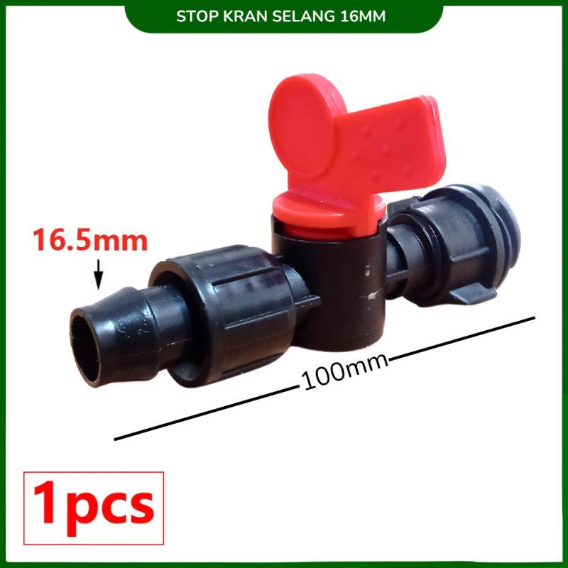 Keran - Stop Kran Lock Drat Untuk Selang Irigasi Tetes PE 1/2 inch