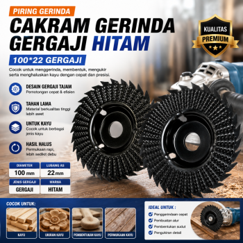Angle grinder grinding disc - 100*22 black sawtooth (164g)