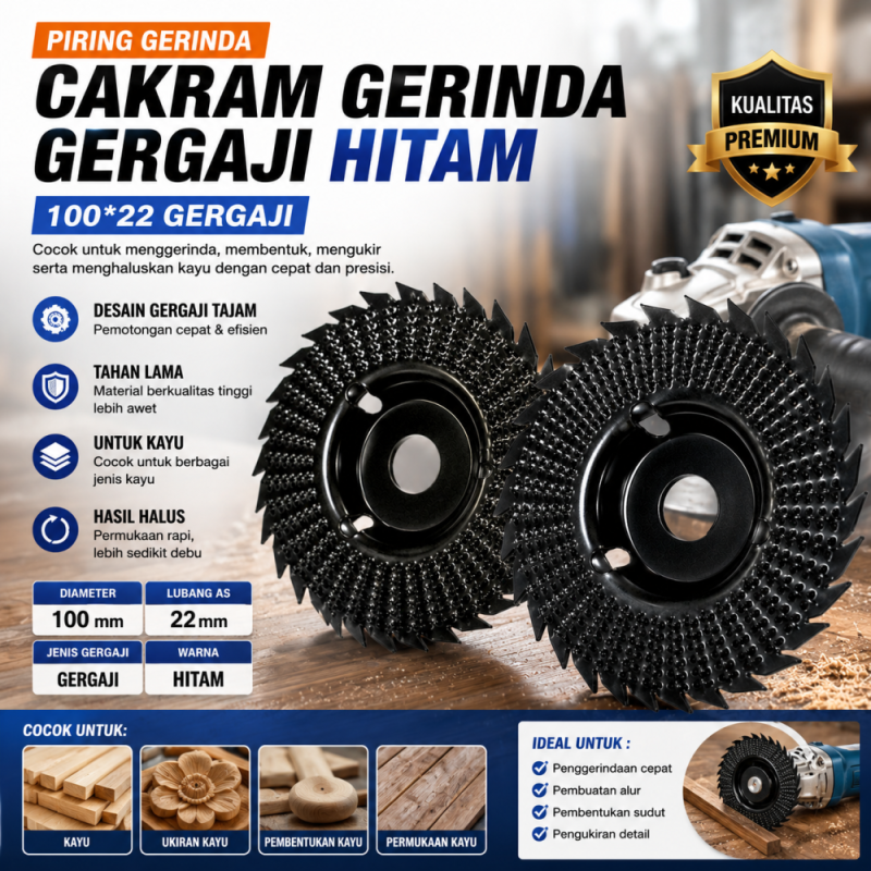 Angle grinder grinding disc - 100*22 black sawtooth (164g)