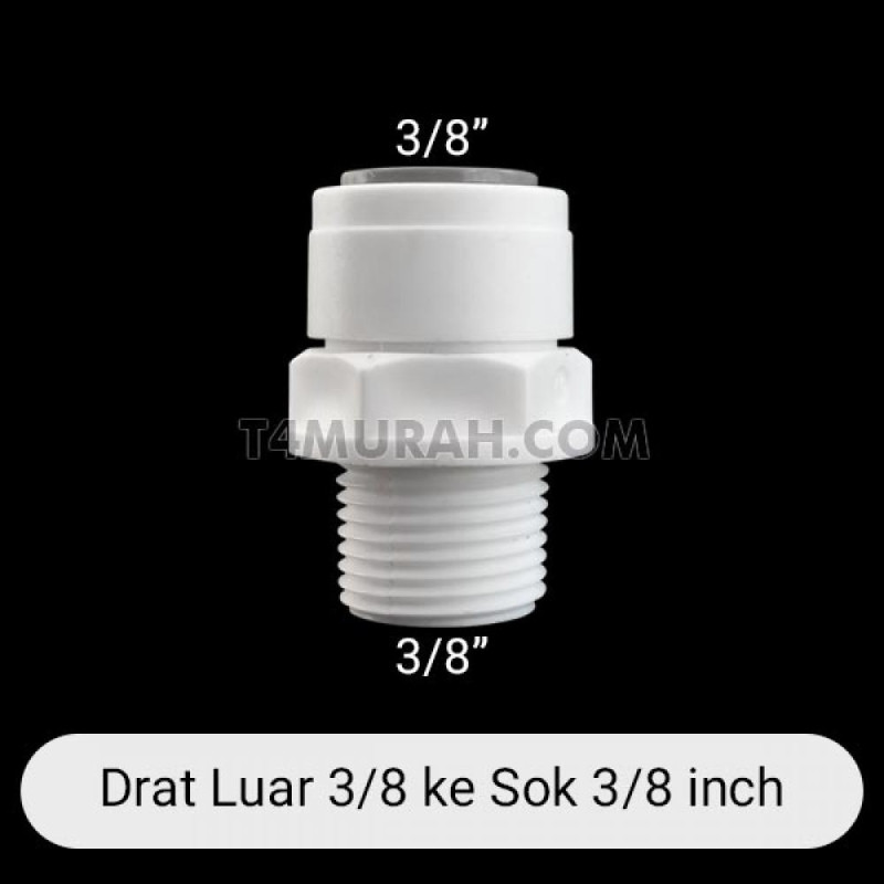 3/8 Outher Teeth To 3/8 Quick Connection ( Straight)
