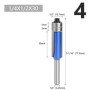 Flush trim bit Double bearing 1/2 inch