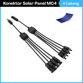 Konektor Solar Panel MC4 1 To 4 Kabel Connector Male Female Solar Cell Surya