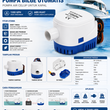 Pompa Kuras Air - Bilge Otomatis DC 12V
