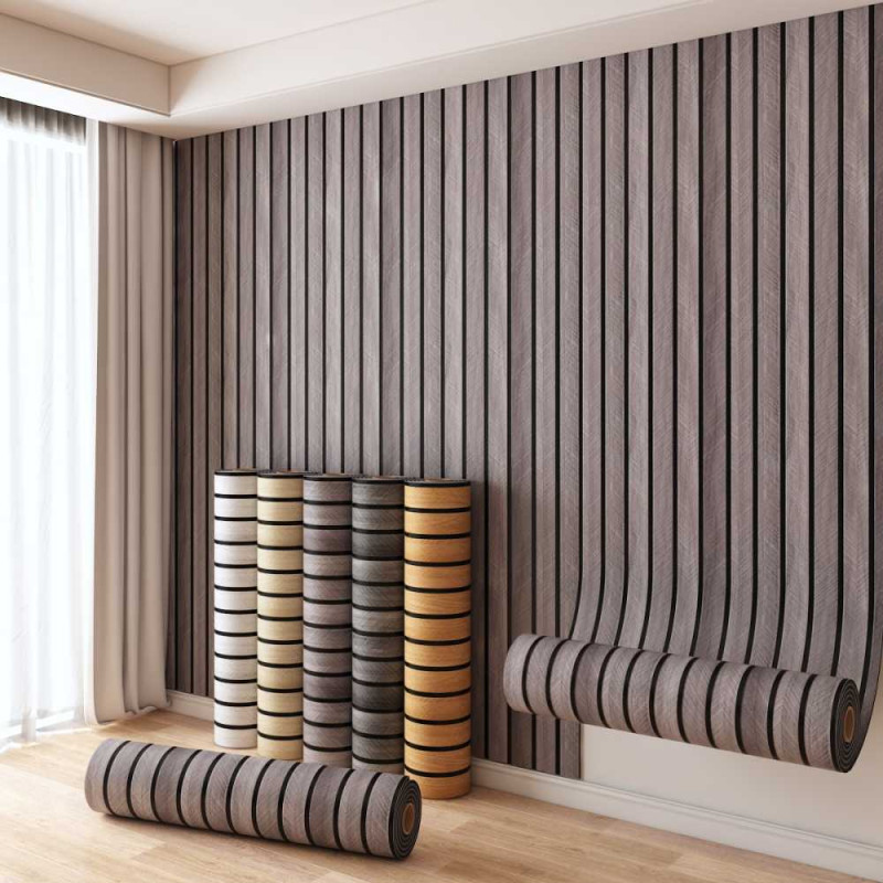 3D Grille Wallpaper - Brown - 60cm*300cm*2mm