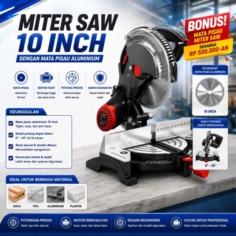 Mitter Saw 10 inch with allumunium blade