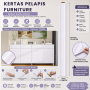 Kertas Sticker Furniture PVC - Serat Kayu Putih (1.2m*10m)