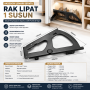 Aksesori lemari sepatu--rak lipat - 1 lapis