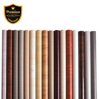 Kertas Sticker Furniture PVC - Serat Pohon Cendana (1.2m*10m)