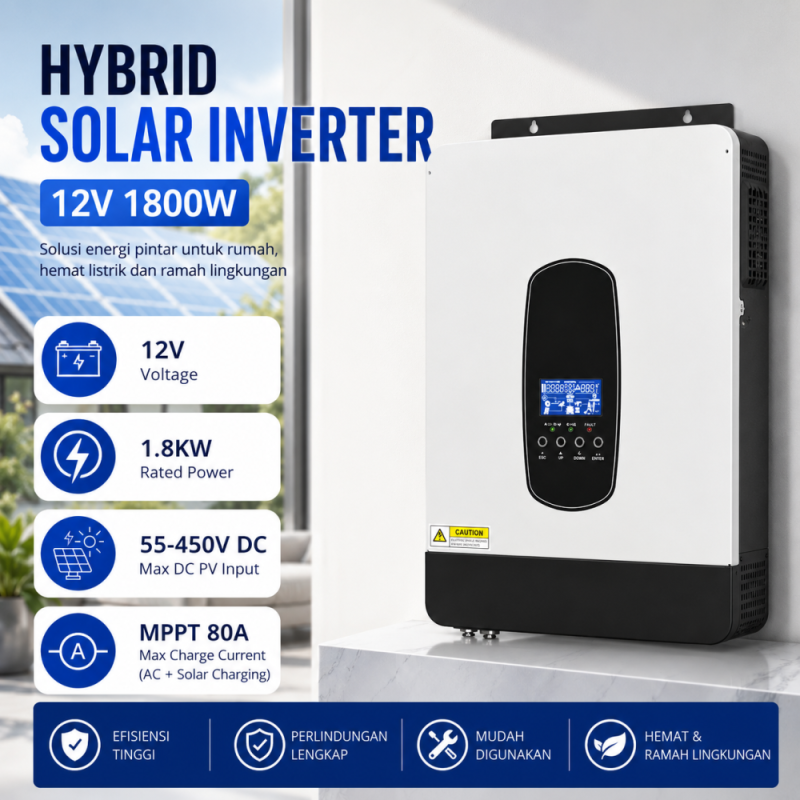 Inverter Hybrid - Solar Panel DC12V - SP-220 - 1800W