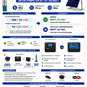 Mesin Pompa Submersible DC 12V - Solar Panel