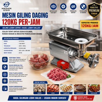 Mesin Giling Daging 120Kg Per Jam Daya 1100 Watt