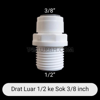 1/2 Outer Teeth To 3/8 Quick Connection (Straight)