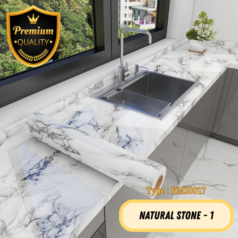 Kitchen Marble Sticker - Natural Stone 1 - 25/ctn - 80cm*300cm*0.14mm Kitchen Marble Sticker - Natural Stone 1 - 25/ctn - 80cm*300cm*0.14mm