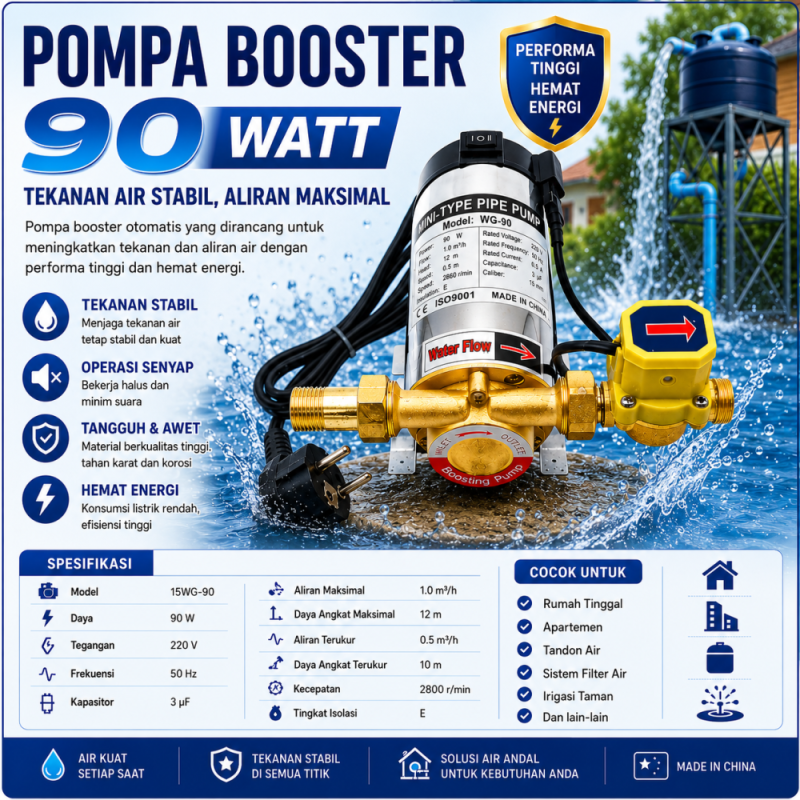 Pompa Booster Pump 90W AC 220V