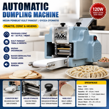Mesin Pembuat Kulit Pangsit Otomatis 120W – Automatic Dumpling Machine