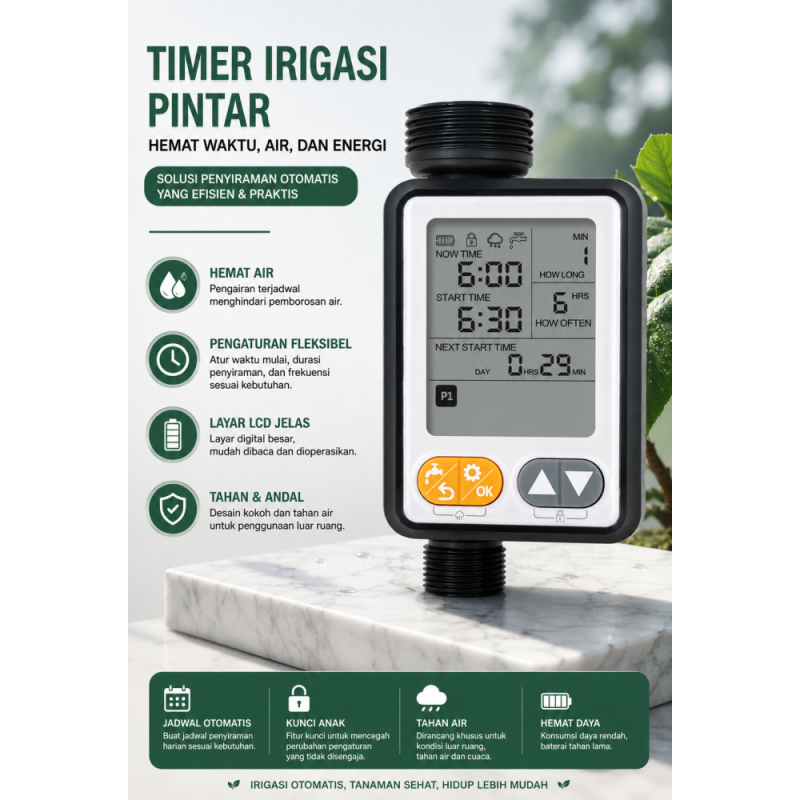 Digital Water Timer - Pengatur Waktu Penyiraman