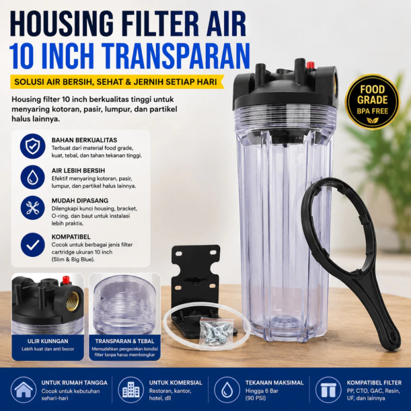 Housing - Casing Filter Air - ABS Material 10 Inch