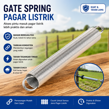 Gate Spring Rentang hingga 5 meter - Per Pegas Pagar Listrik