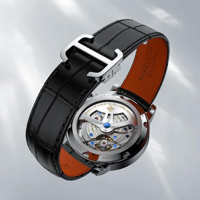 Watch - AGELOCER- World Time 5201A1 -Silver Watch - AGELOCER- World Time 5201A1 -Silver