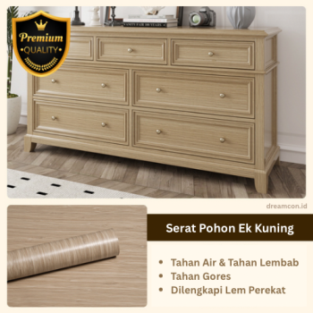 Kertas PVC Sheet 1.2m*10m - Serat Pohon Ek Kuning