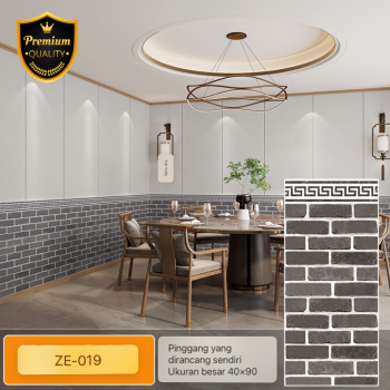 PVC Wallpaper Foam Per-Pcs 40*90cm (Bata Abu-Abu) PVC Wallpaper Foam Per-Pcs 40*90cm (Bata Abu-Abu)