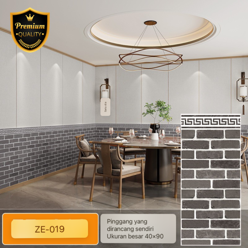 PVC Wallpaper Foam Per-Pcs 40*90cm (Bata Abu-Abu) PVC Wallpaper Foam Per-Pcs 40*90cm (Bata Abu-Abu)