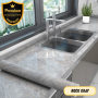 Stiker Meja Dapur 80cm*300cm - Rock Grey